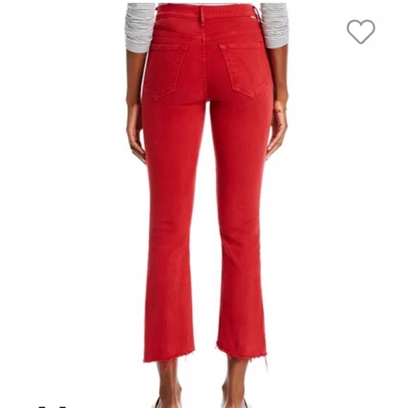 MOTHER Insider Crop Step Fray in
Second Chance, Red sz 24 - Picture 10 of 12